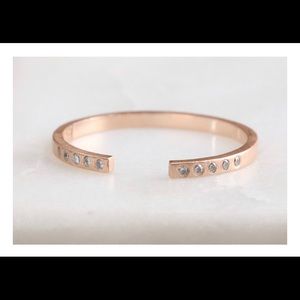 [Alexis Russell] Open Cuff Pave Diamond Gold band